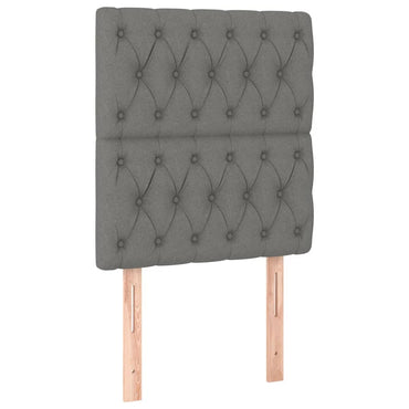 vidaXL Kopfteil Dunkelgrau 80 x 7 x 118/128 cm Stoff