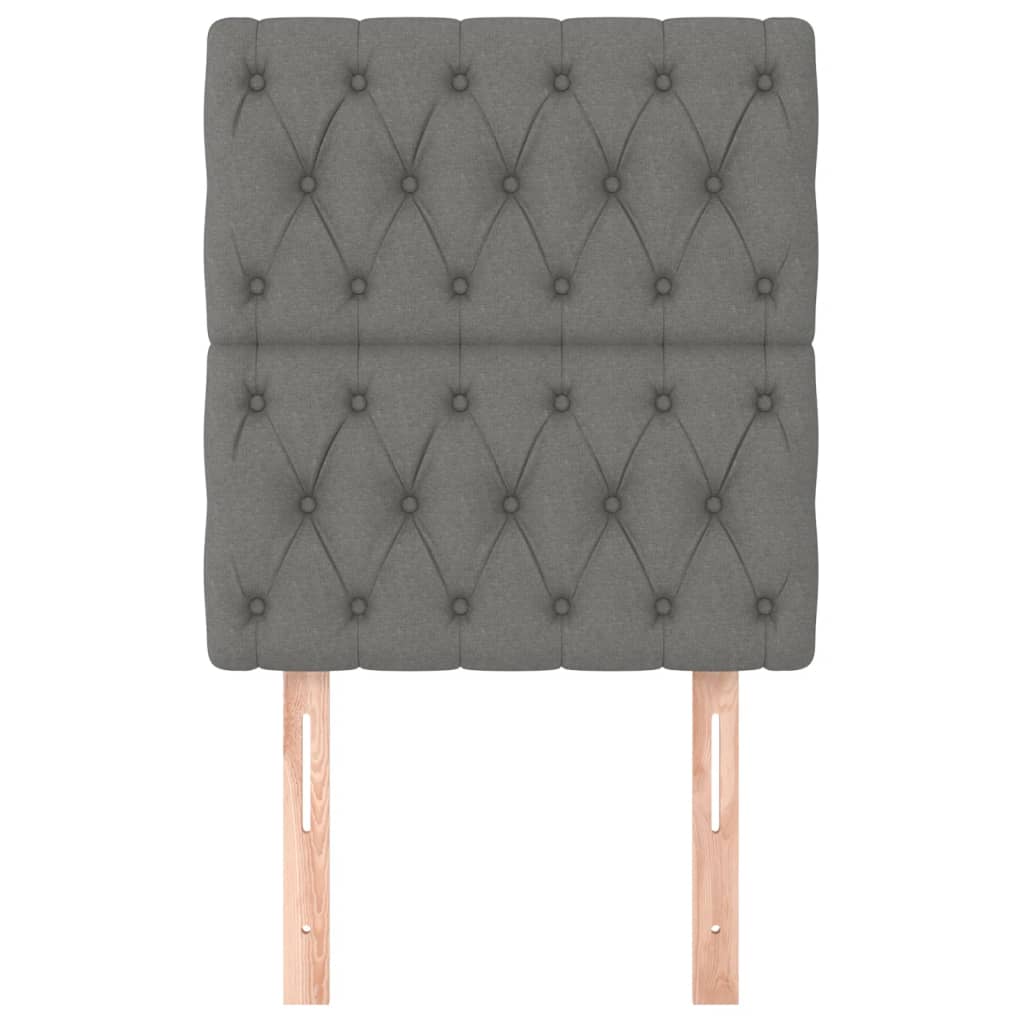 vidaXL Kopfteil Dunkelgrau 80 x 7 x 118/128 cm Stoff