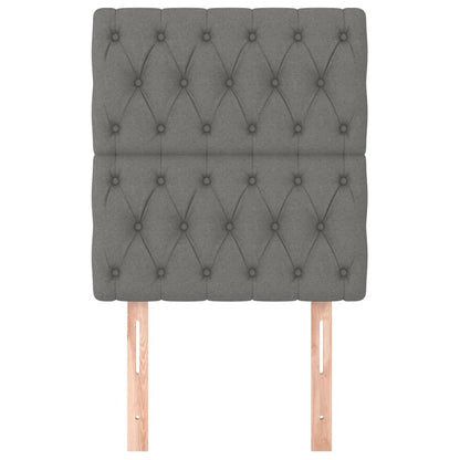 vidaXL Kopfteil Dunkelgrau 80 x 7 x 118/128 cm Stoff