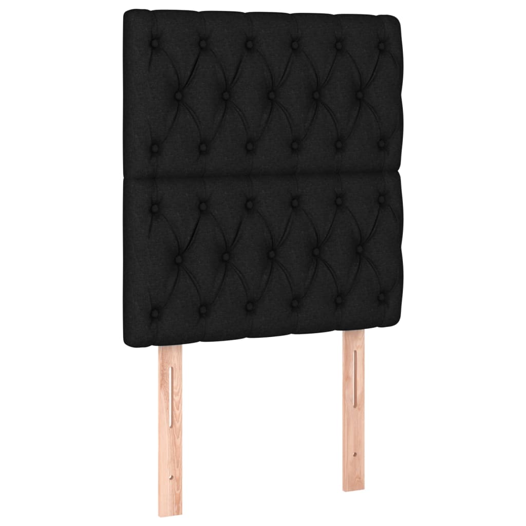 vidaXL Kopfteile 2 Stk. Schwarz 80x7x78/88 cm Stoff