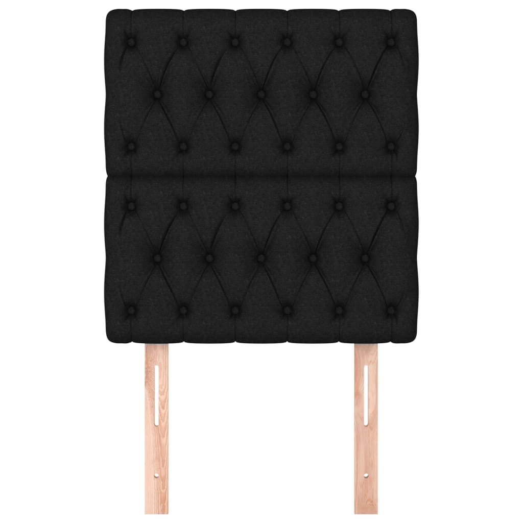vidaXL Kopfteile 2 Stk. Schwarz 80x7x78/88 cm Stoff