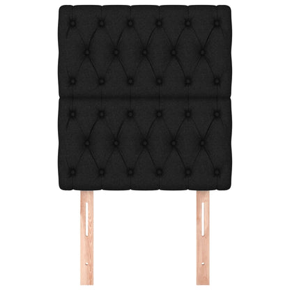 vidaXL Kopfteile 2 Stk. Schwarz 80x7x78/88 cm Stoff