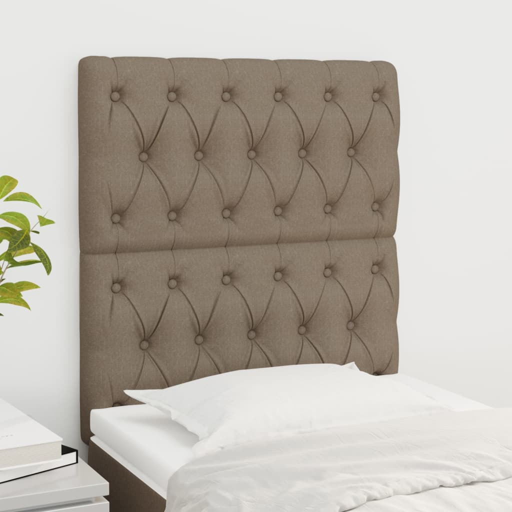 vidaXL Kopfteil Taupe 80x7x118/128 cm Stoff