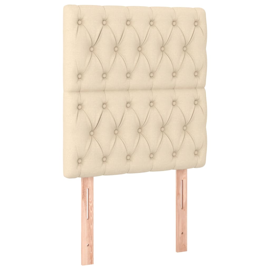 vidaXL Kopfteil Creme 80x7x118/128 cm Stoff