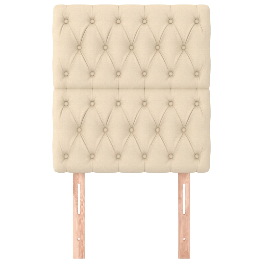 vidaXL Kopfteil Creme 80x7x118/128 cm Stoff