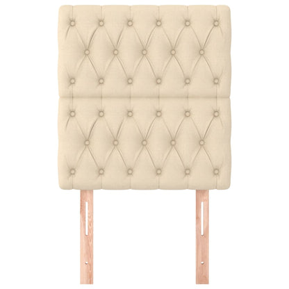 vidaXL Kopfteil Creme 80x7x118/128 cm Stoff