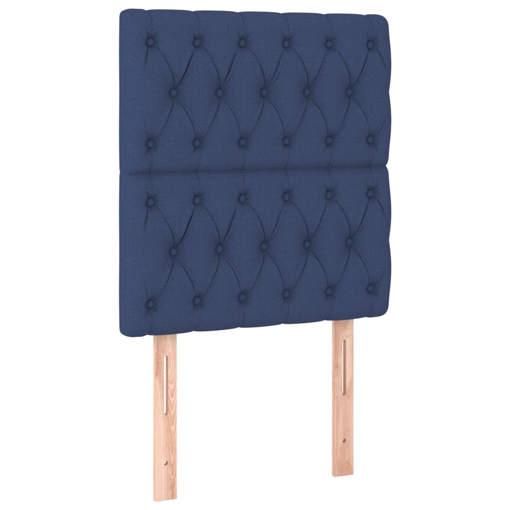 vidaXL Kopfteil Blau 80x7x118/128 cm Stoff
