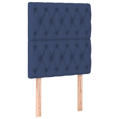 vidaXL Kopfteil Blau 80x7x118/128 cm Stoff