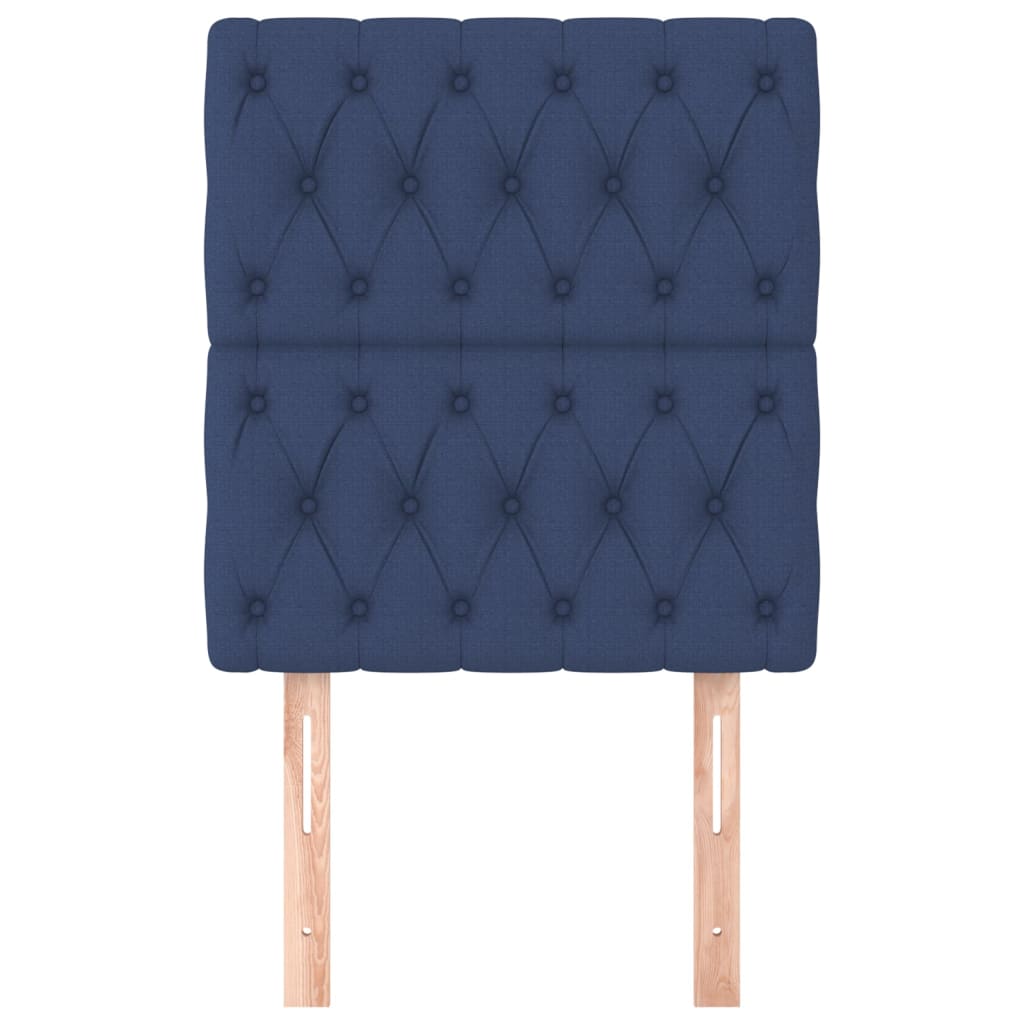 vidaXL Kopfteil Blau 80x7x118/128 cm Stoff