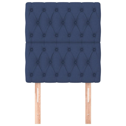 vidaXL Kopfteil Blau 80x7x118/128 cm Stoff