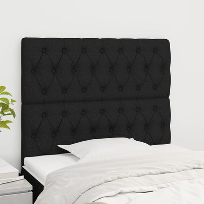 vidaXL Kopfteil Schwarz 90x7x118/128 cm Stoff