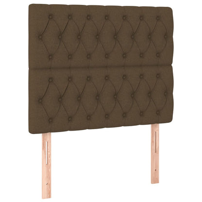 vidaXL Kopfteil Dunkelbraun 90x7x118/128 cm Stoff