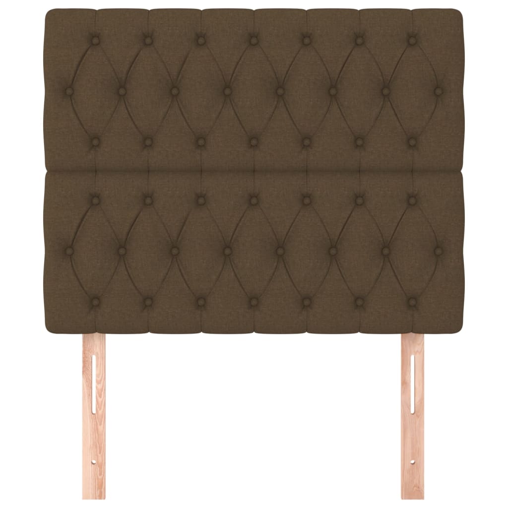 Kopfteil Dunkelbraun 90x7x118/128 cm Stoff