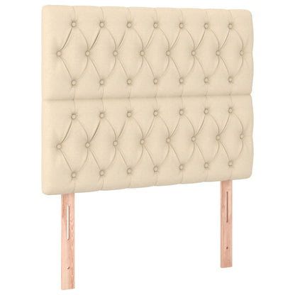 vidaXL Kopfteil Creme 90x7x118/128 cm Stoff