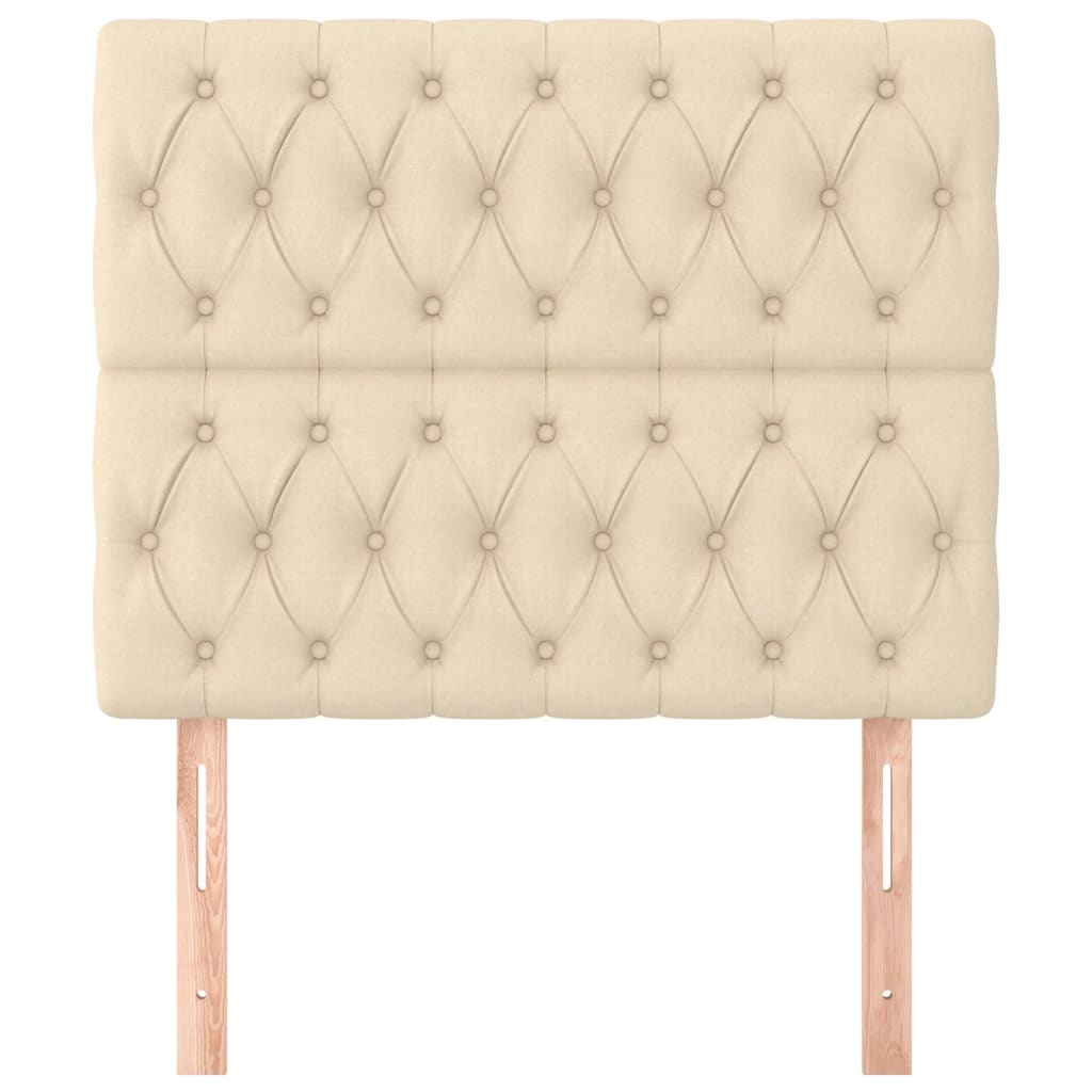 vidaXL Kopfteil Creme 90x7x118/128 cm Stoff