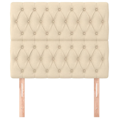 vidaXL Kopfteil Creme 90x7x118/128 cm Stoff