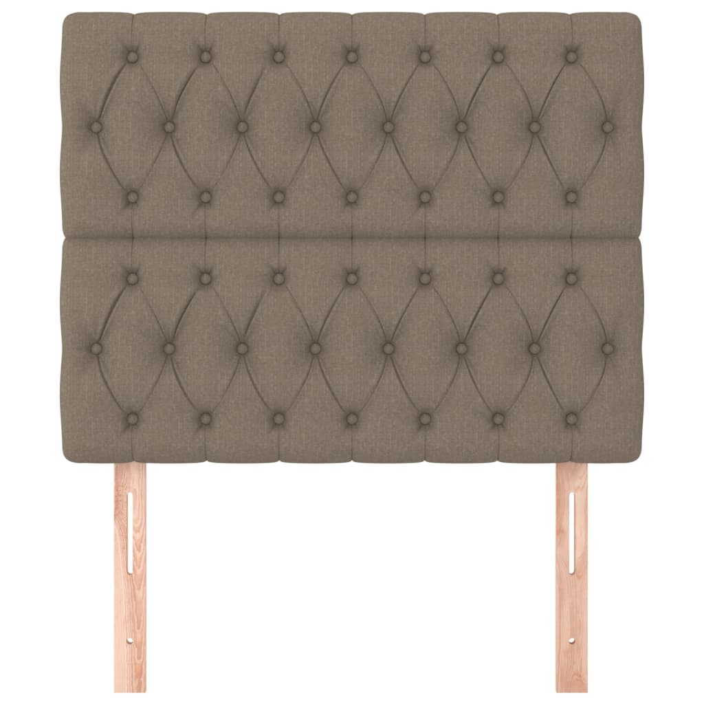 vidaXL Kopfteil Taupe 100x7x118/128 cm Stoff