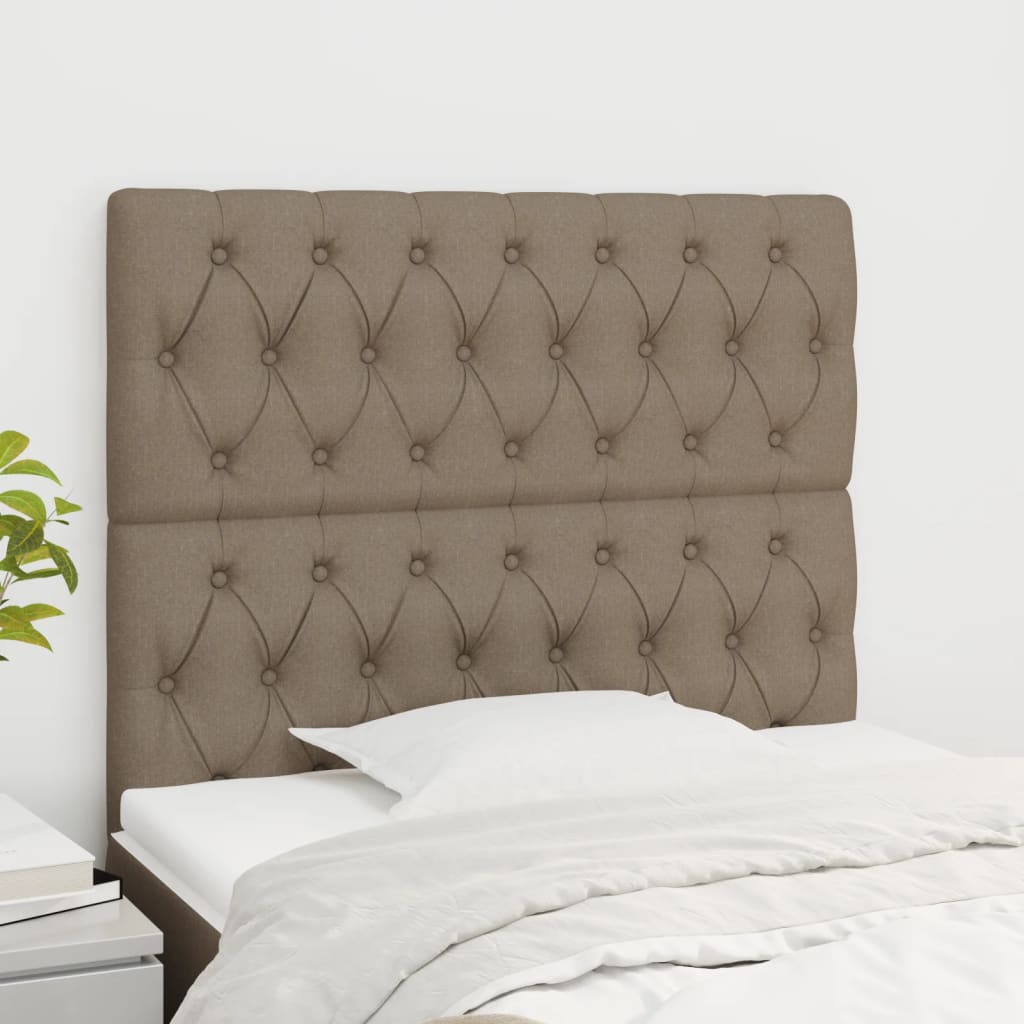 vidaXL Kopfteil Taupe 100x7x118/128 cm Stoff