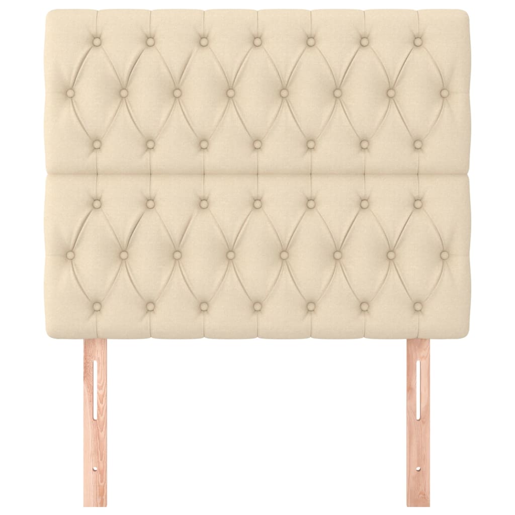 vidaXL Kopfteil Creme 100x7x118/128 cm Stoff