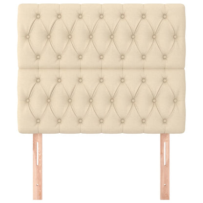 vidaXL Kopfteil Creme 100x7x118/128 cm Stoff