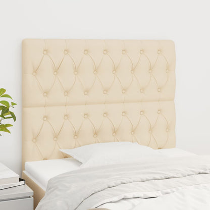 vidaXL Kopfteil Creme 100x7x118/128 cm Stoff