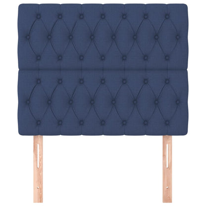 vidaXL Kopfteil Blau 100 x 7 x 118/128 cm Stoff