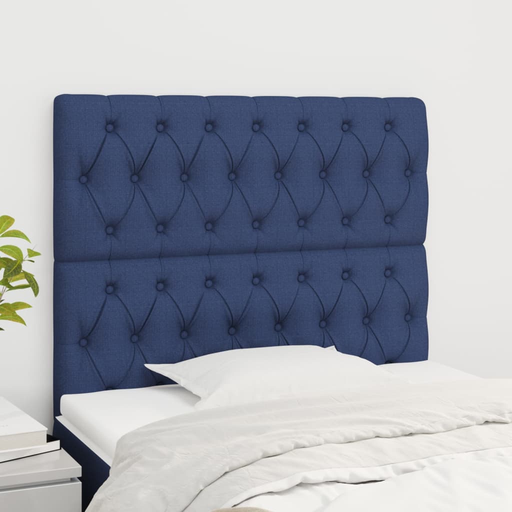 vidaXL Kopfteil Blau 100 x 7 x 118/128 cm Stoff