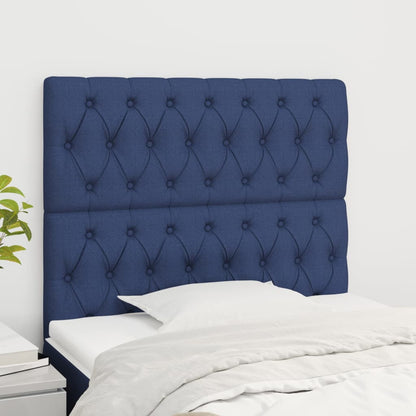 vidaXL Kopfteil Blau 100 x 7 x 118/128 cm Stoff