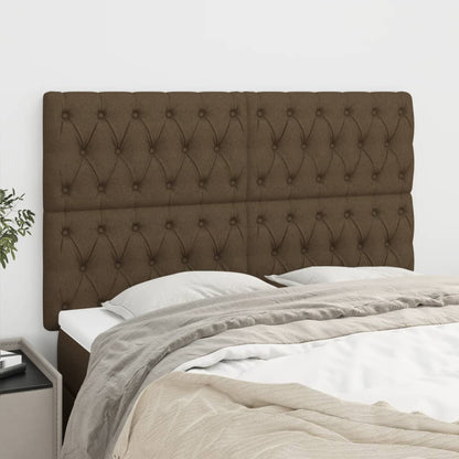 vidaXL Kopfteil Dunkelbraun 160 x 7 x 118/128 cm Stoff