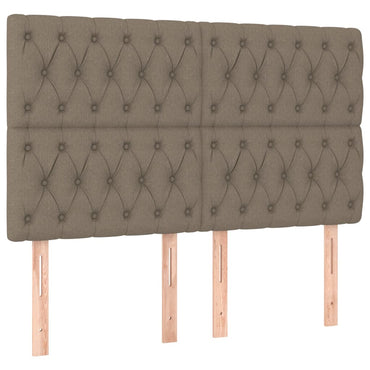 vidaXL Kopfteil Taupe 160x7x118/128 cm Stoff