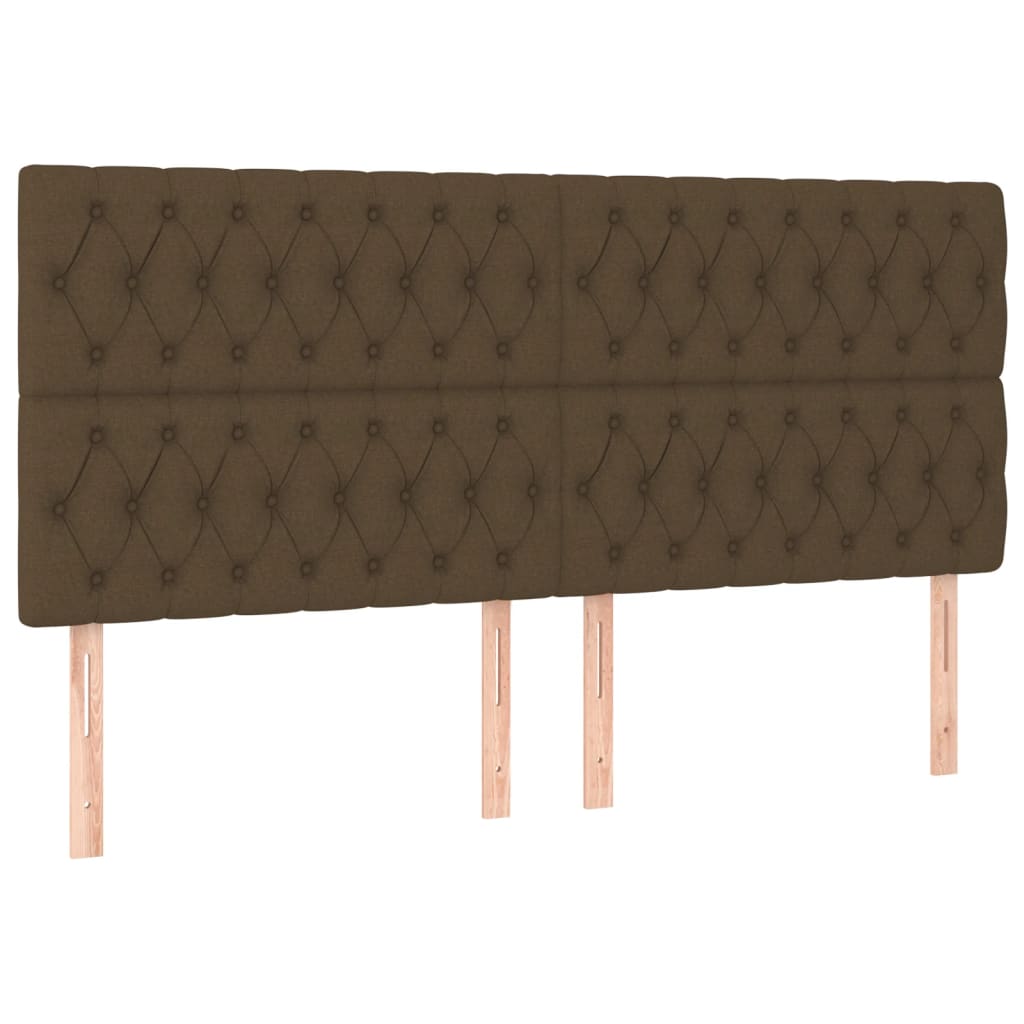vidaXL Kopfteil Dunkelbraun 180 x 7 x 118/128 cm Stoff