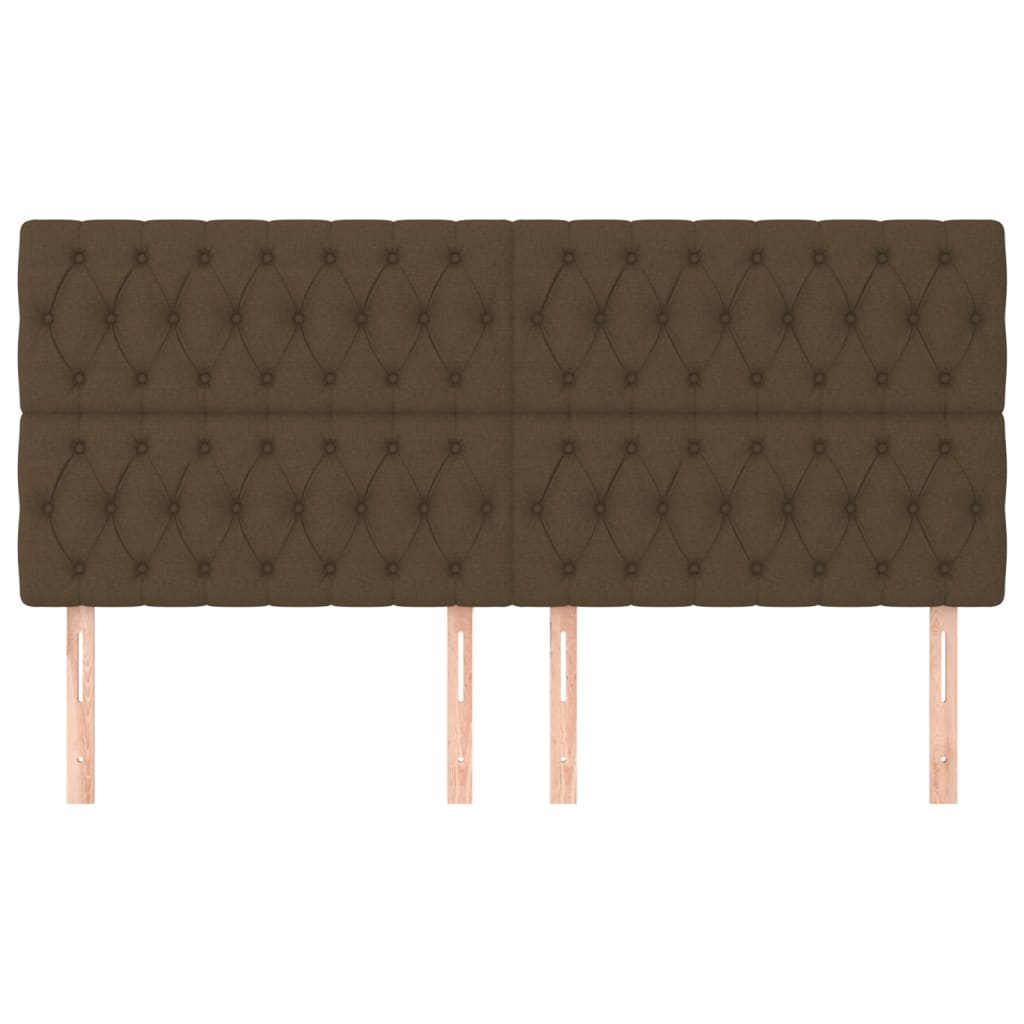 vidaXL Kopfteil Dunkelbraun 180 x 7 x 118/128 cm Stoff