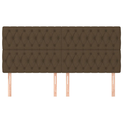 vidaXL Kopfteil Dunkelbraun 180 x 7 x 118/128 cm Stoff