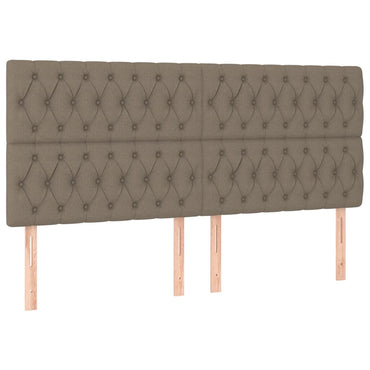 vidaXL Kopfteil Taupe 180x7x118/128 cm Stoff