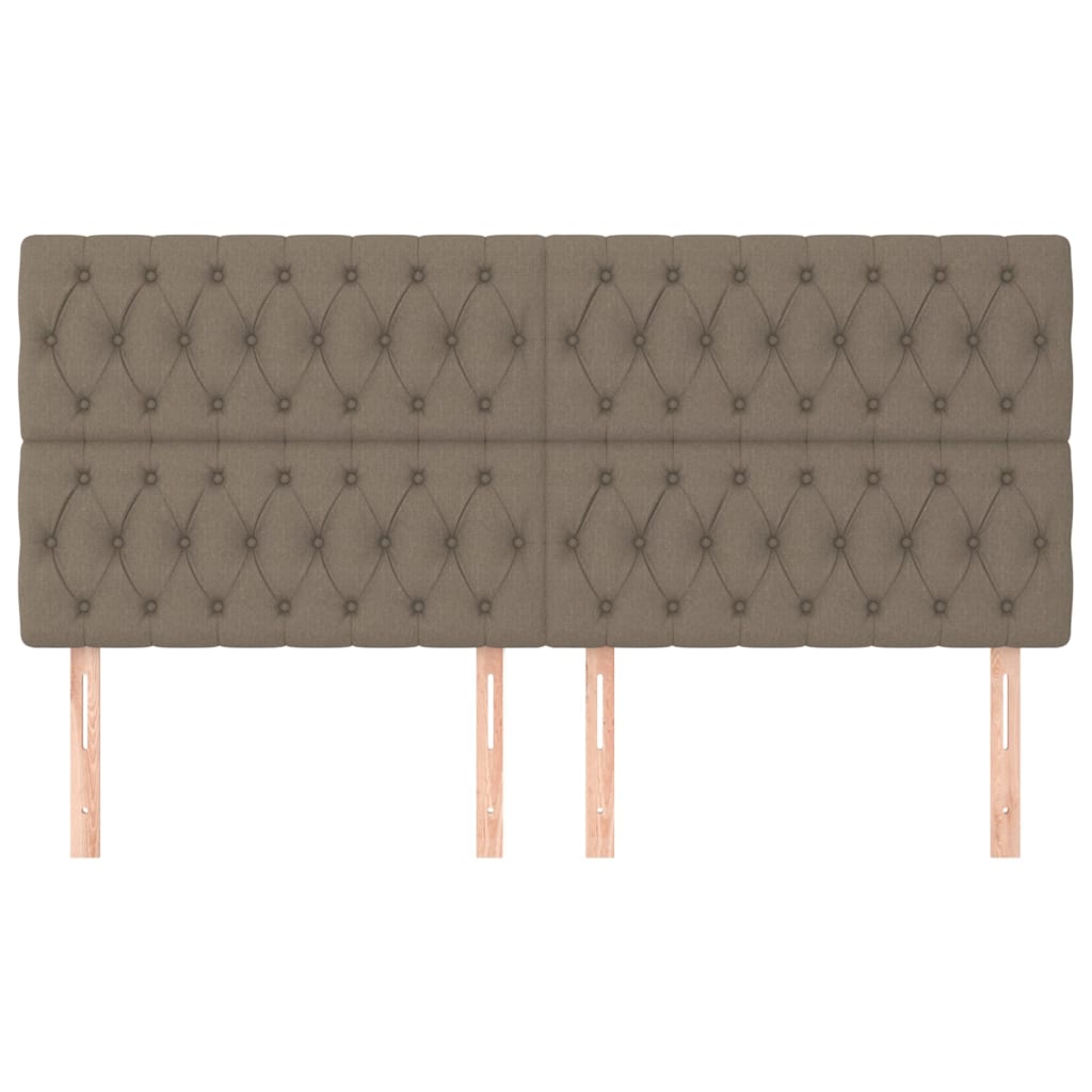 vidaXL Kopfteil Taupe 180x7x118/128 cm Stoff