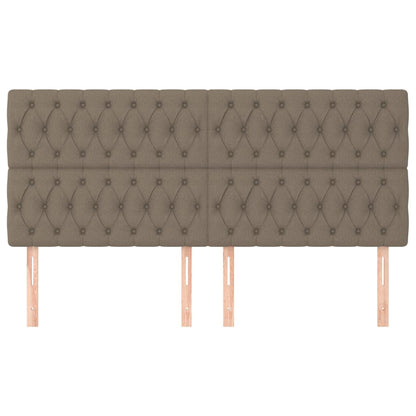 vidaXL Kopfteil Taupe 180x7x118/128 cm Stoff