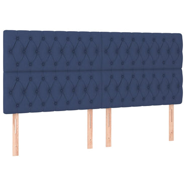 vidaXL Kopfteil Blau 180x7x118/128 cm Stoff