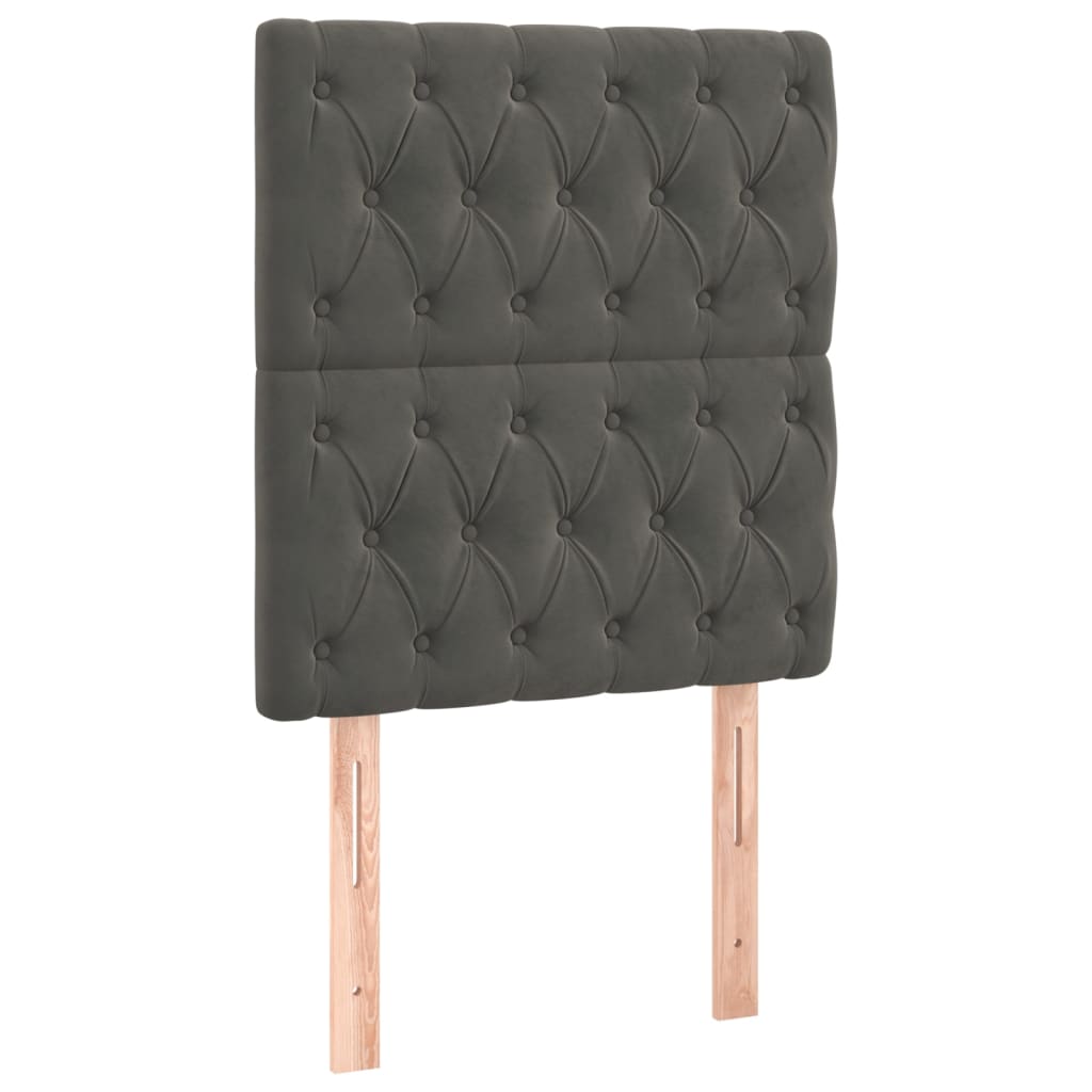 vidaXL Kopfteil Dunkelgrau 80x7x118/128 cm Samt