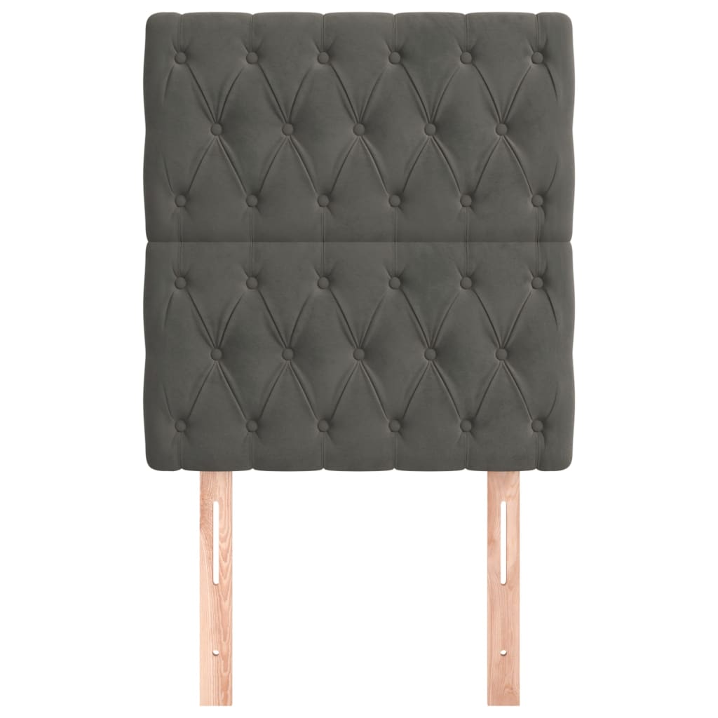 vidaXL Kopfteil Dunkelgrau 80x7x118/128 cm Samt