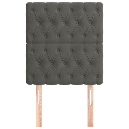 vidaXL Kopfteil Dunkelgrau 80x7x118/128 cm Samt