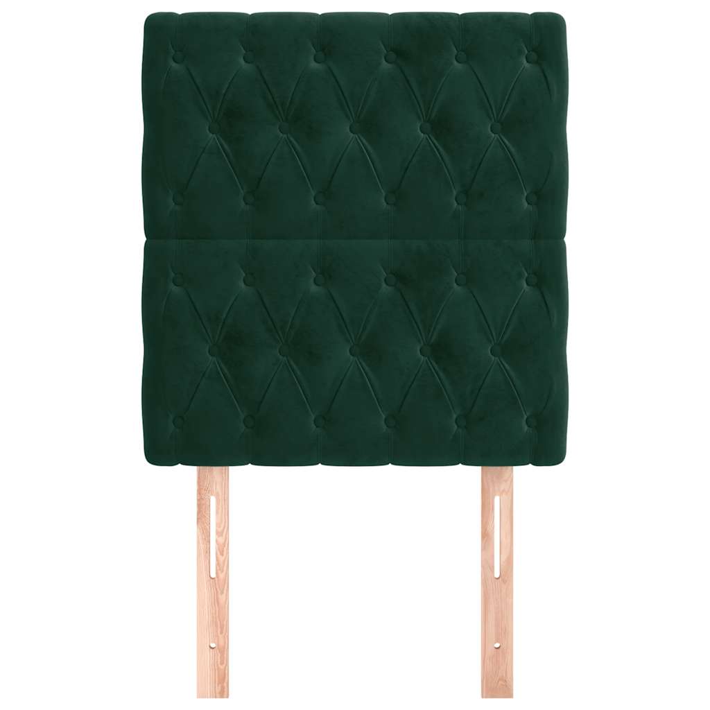 vidaXL Kopfteil Dunkelgrün 80x7x118/128 cm Samt