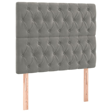vidaXL Kopfteil Hellgrau 90x7x118/128 cm Samt