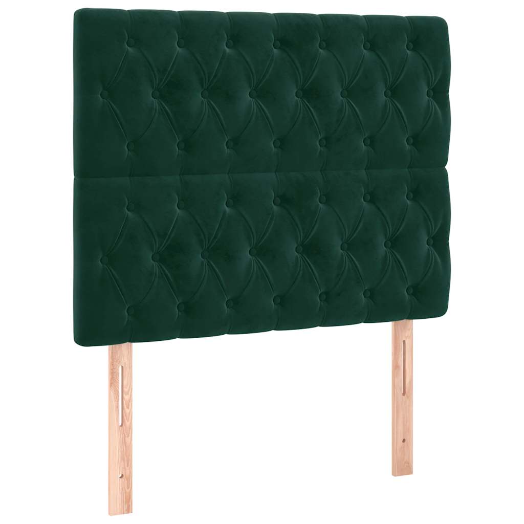 vidaXL Kopfteil Dunkelgrün 90x7x118/128 cm Samt