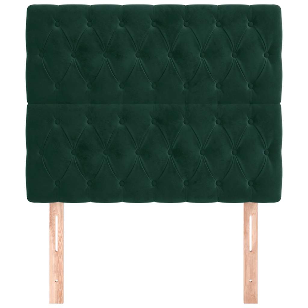 vidaXL Kopfteil Dunkelgrün 90x7x118/128 cm Samt