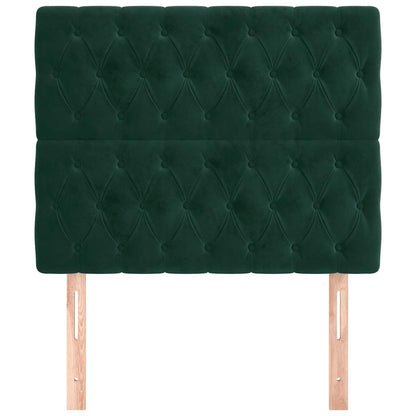 vidaXL Kopfteil Dunkelgrün 90x7x118/128 cm Samt