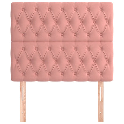 vidaXL Kopfteil Rosa 90x7x118/128 cm Samt