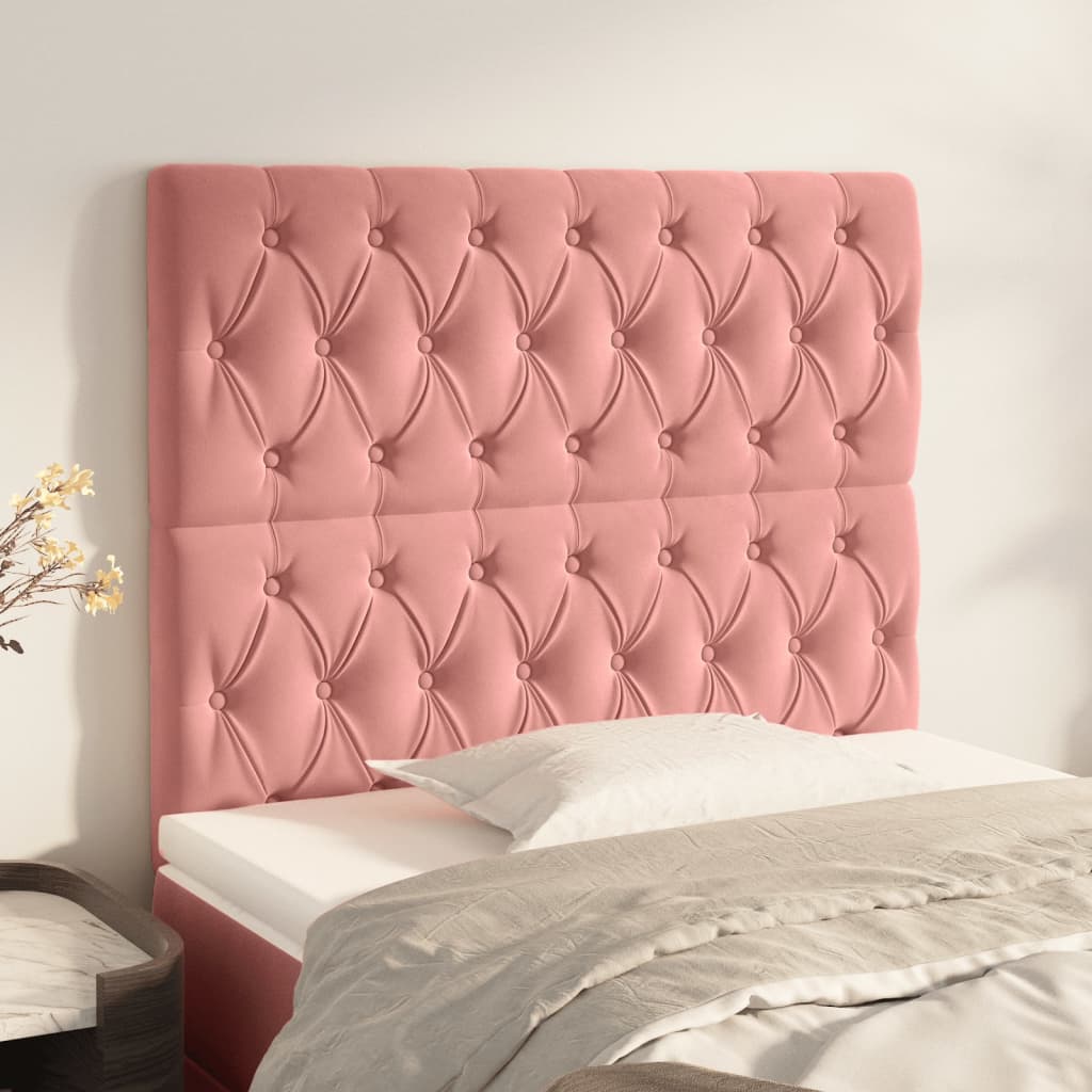 vidaXL Kopfteil Rosa 90x7x118/128 cm Samt