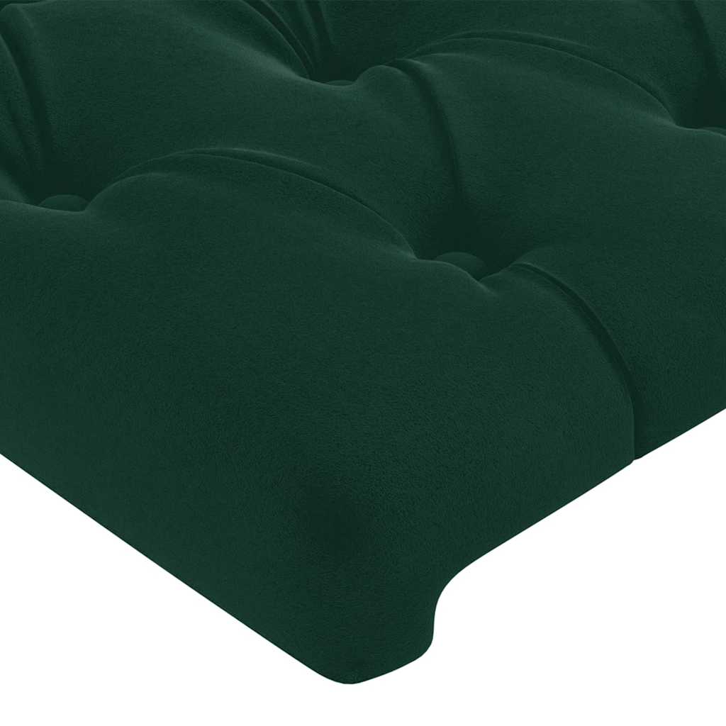 vidaXL Kopfteil Dunkelgrün 144x7x118/128 cm Samt