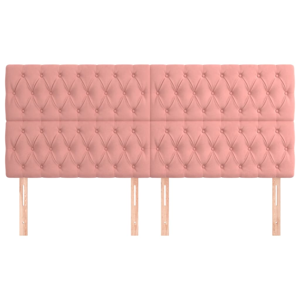 vidaXL Kopfteil Rosa 180x7x118/128 cm Samt