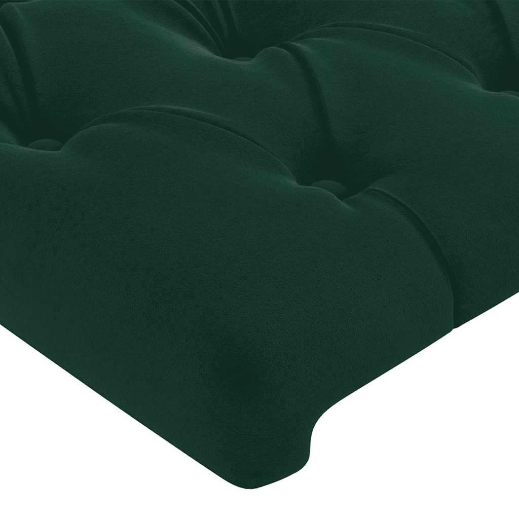 vidaXL Kopfteil Dunkelgrün 200 x 7 x 118/128 cm Samt